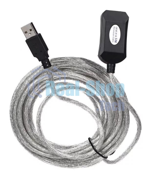Кабель Aopen/QustКабель-адаптер USB2.0-repeater, удлинительный активный Am-->Af 5м (ACU823-5M) 6938510851314