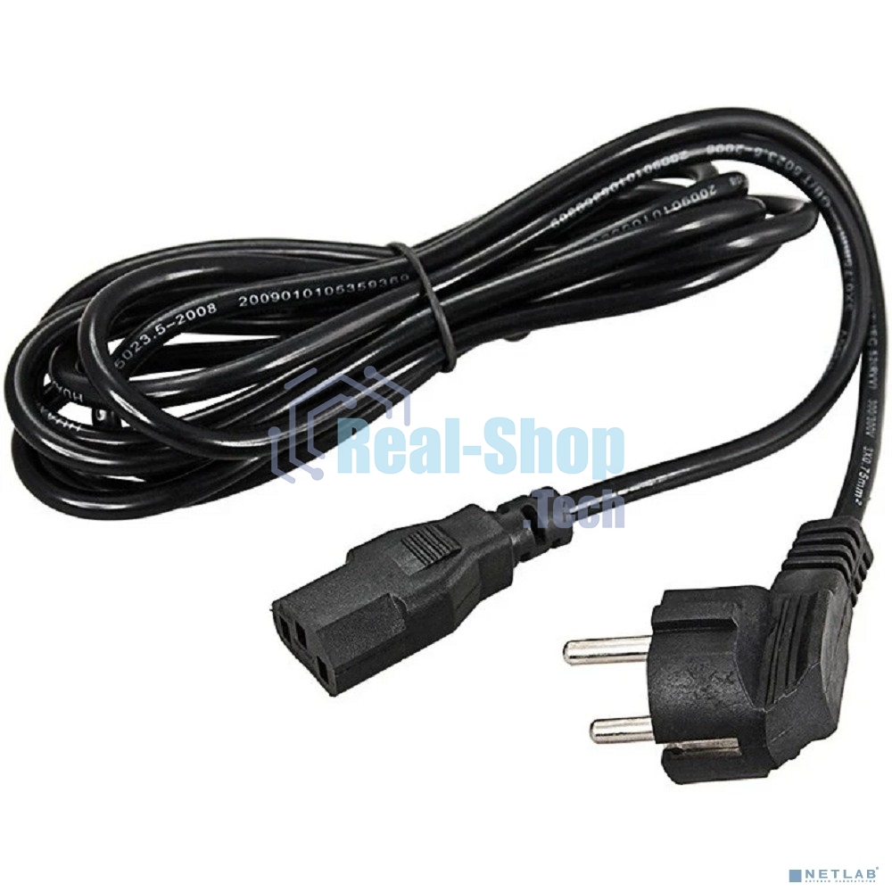 Шнур сетевой Rexant СЕЕ 7/7 (Schuko) – IEC 320 C13 3x0,75мм², длина 5м