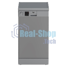 Посудомоечная машина Beko DVS050R02S, серебристый, 44.8 см, 10 компл., сушка конденсационная, 49 дБ, класс A+