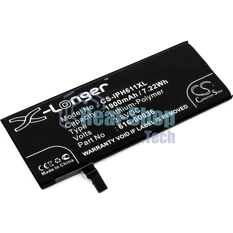 Аккумулятор CameronSino CS-IPH611XL для iPhone 6s 3.8V, 1900mAh, 7.22Wh