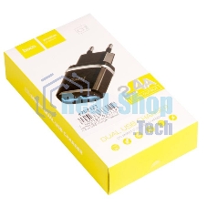 Сетевое зарядное устройство C12 Smart dual USB charger, черный