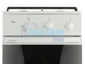 Плита газовая Flama CG 3202 W/B белый, конфорок 2 шт, духовка 30 л, 50 см x 85 см x 38 см
