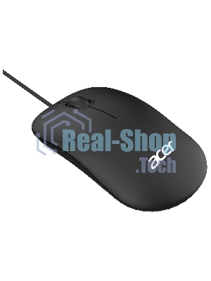 Мышь проводная Acer OMW122 черный, 1200 dpi, USB, кнопки - 3