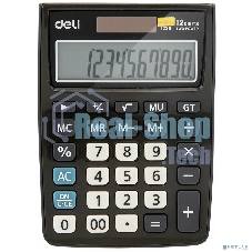 Калькулятор настольный Deli E1238 black черный 12-разр. 1003509