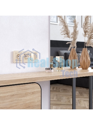 Рамка на 3 поста Platinum (шампань) W0032611