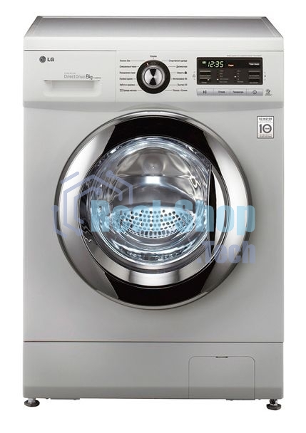 Стиральная машина LG F1296TD4 серебристый, загрузка фронтальная 8 кг, 1200 об/мин, класс: А