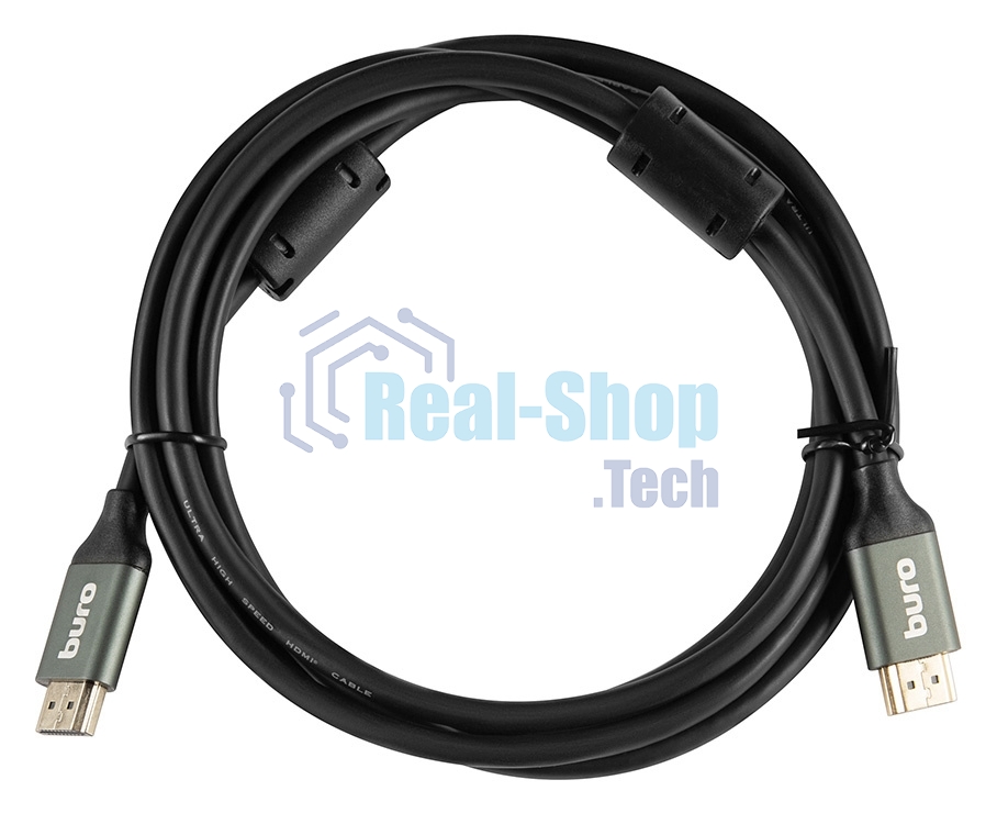 Кабель аудио-видео Buro HDMI (m)/HDMI (m) 2м. феррит.кольца позолоченные контакты черный