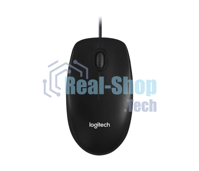 Мышь проводная Logitech M100/100R DARK/GREY (темно-серая/черная), 1000 dpi, USB, кнопки - 3