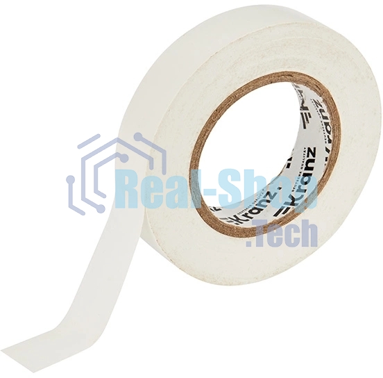 Изолента ПВХ Kranz 0.13х15 мм, 25 м, белая (5 шт./уп.)
