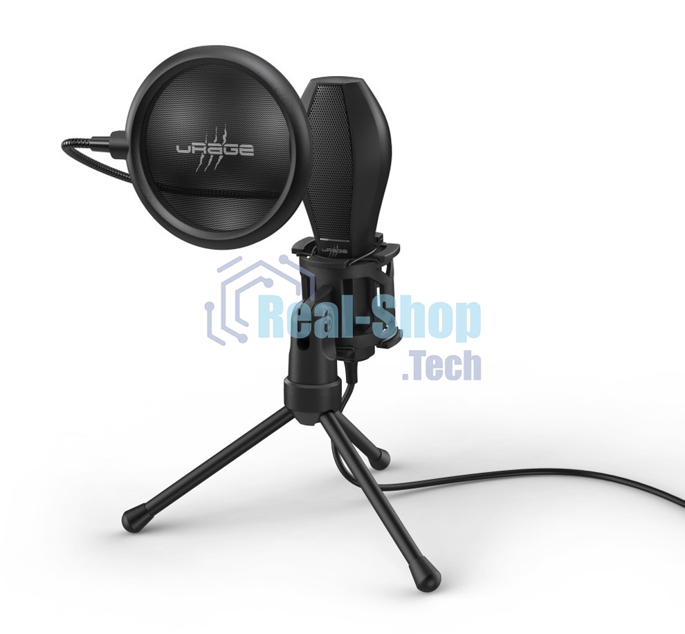 Микрофон проводной Hama Stream 400 Plus 2м черный