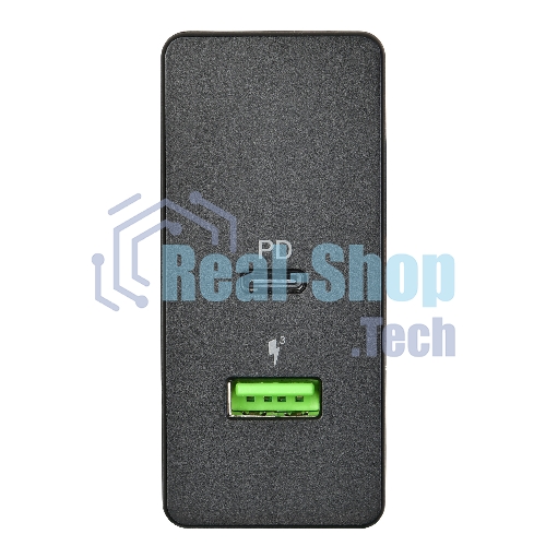 Сетевое зарядное устройство ACD-P602W-V1B 60Вт, 2xUSB 1PD+1QC, 3.6~20В/3А RTL