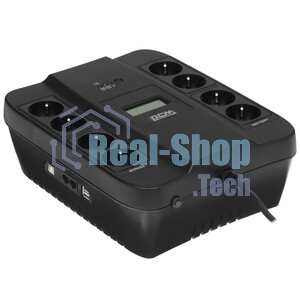 Источник бесперебойного питания Powercom SPIDER, Интерактивная, 900 ВА/540 Вт, Tower, Schuko, LCD, Serial+USB, USB