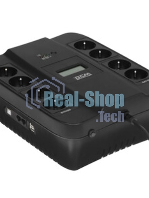 Источник бесперебойного питания Powercom SPIDER, Интерактивная, 900 ВА/540 Вт, Tower, Schuko, LCD, Serial+USB, USB