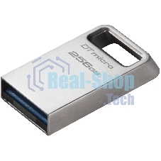 Флешка USB Kingston DataTraveler Micro (DTMC3G2/256Gb), 256Gb, USB 3.2 Gen 1, R/W 200/60, серебристый
