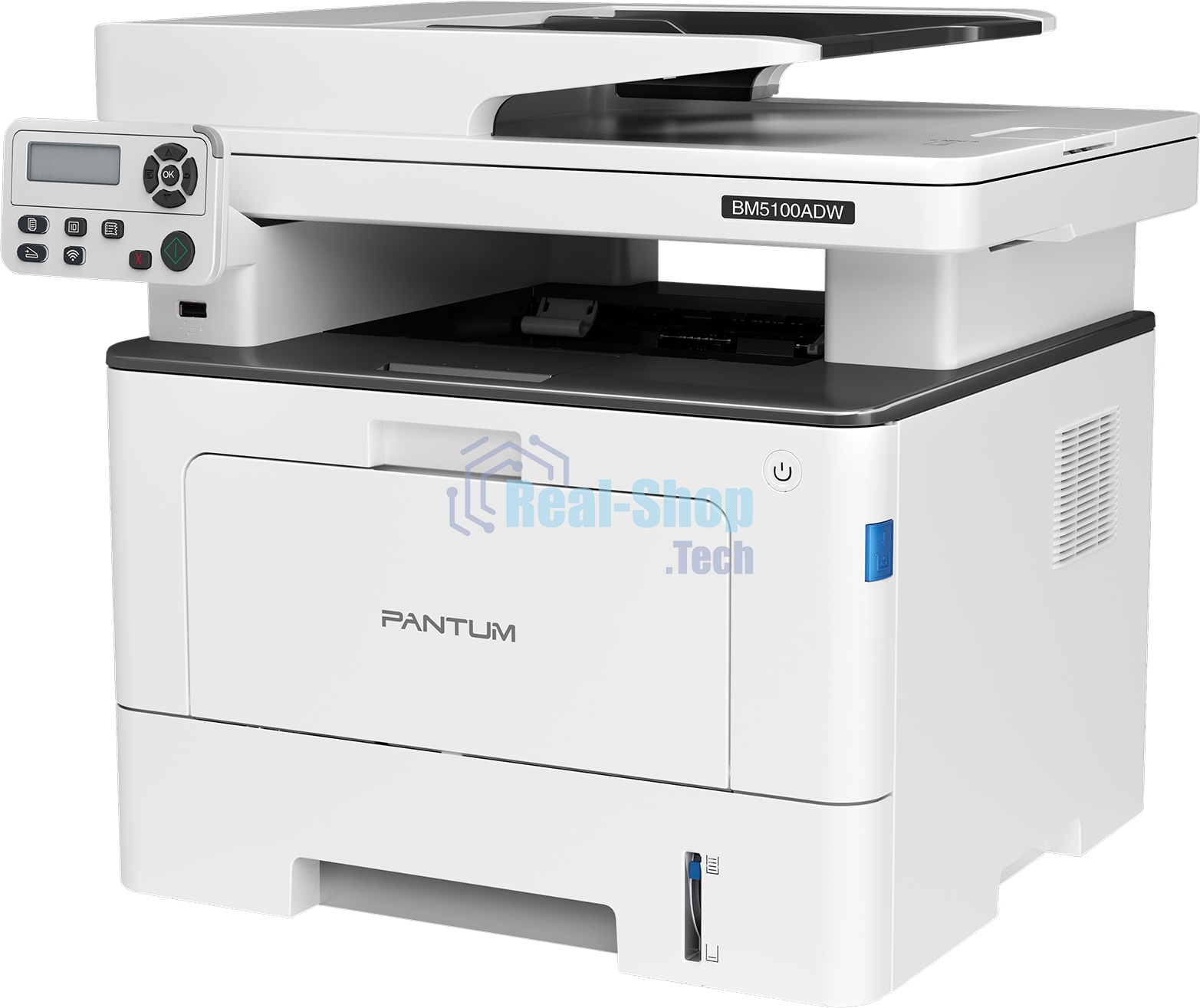 МФУ лазерное Pantum BM5100ADW, A4, ч/б, печ. до 40 стр/мин., скан. до 24 стр/мин., 1200x1200dpi, USB, RJ-45, Wi-Fi, проектная модель