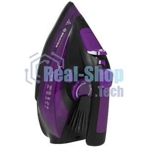 Утюг BRAYER BR4016 фиолетовый/черный, 2400 Вт, 25 г/мин, 140 г/мин, 350 мл