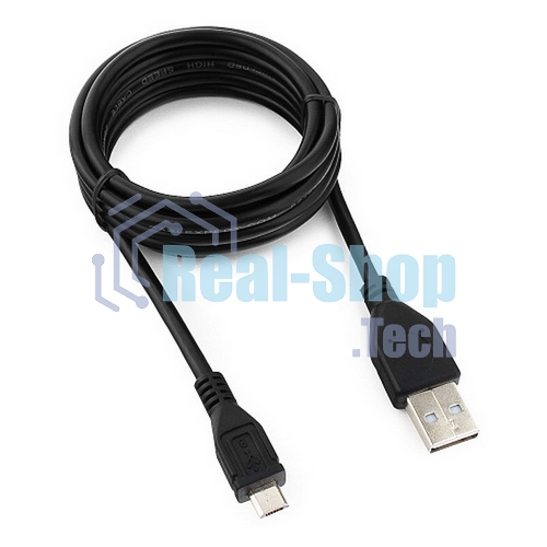 Кабель USB2.0 Pro Cablexpert CCP-mUSB2-AMBM-1M, AM/microBM 5P, 1м, экран, черный, пакет