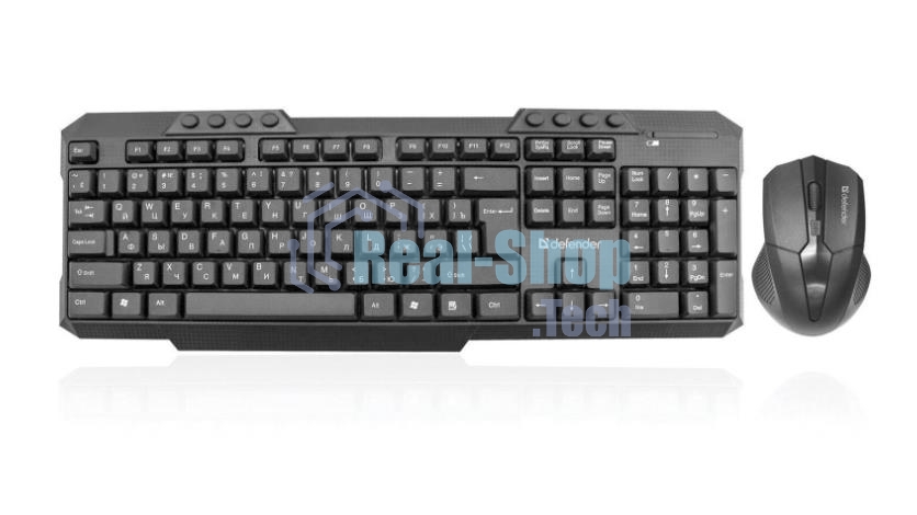 Комплект клавиатура+мышь Defender Jakarta C-805 беспроводной, USB, 1600 DPI, чёрный
