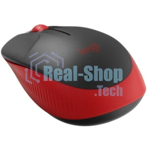 Мышь беспроводная Logitech M190 черный/красный, 1000 dpi, радиоканал, USB, кнопки - 3