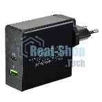 Сетевое зарядное устройство ACD-P602W-V1B 60Вт, 2xUSB 1PD+1QC, 3.6~20В/3А RTL