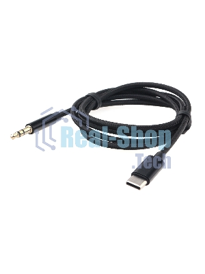 Кабель-переходник USB Cablexpert CCAB-CM35M-1M-B, Type-C/Jack3.5, Mobile, 1м, черный, коробка