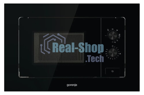 Встраиваемая микроволновая печь Gorenje BMX251SG2BG черный/серебристый, 25 л, 900 Вт, переключатели - сенсор