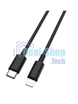 Кабель Buro PD18W USB Type-C (m)-Lightning (m) 1м черный