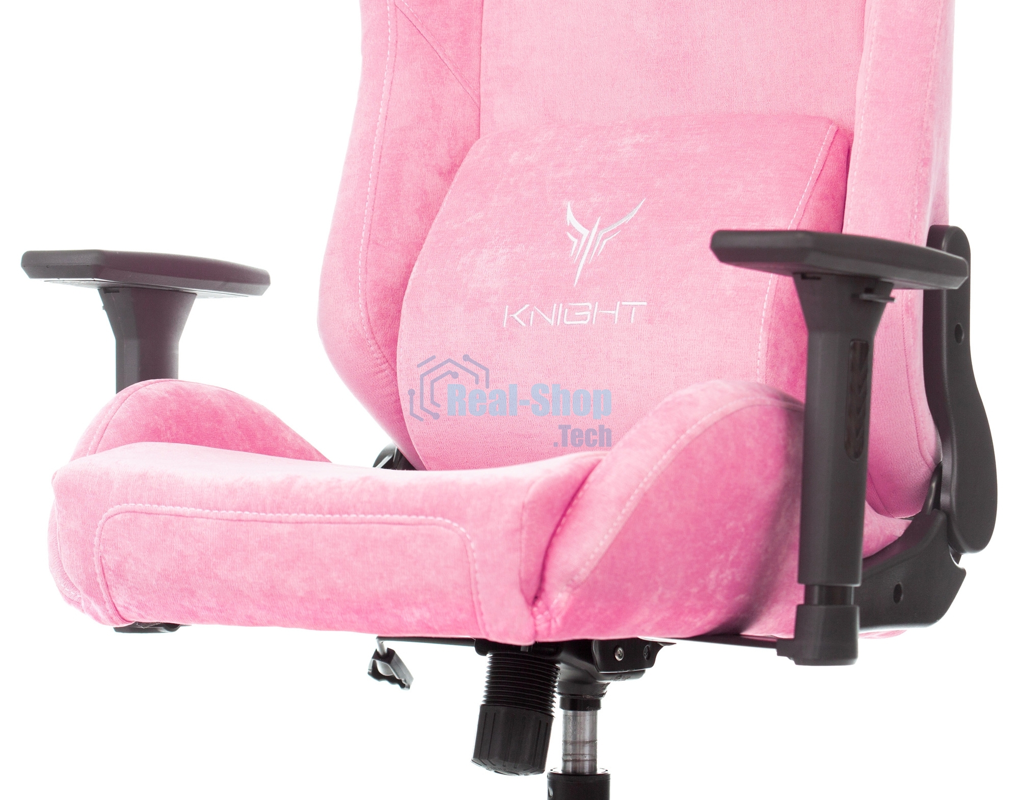 Кресло Knight N1 Fabric розовый, велюр, 120 кг, механизм качания