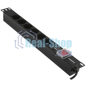 Блок розеток горизонтальный ExeGate ServerPro PDU-19H609 Al-6S-C14-2, 19
