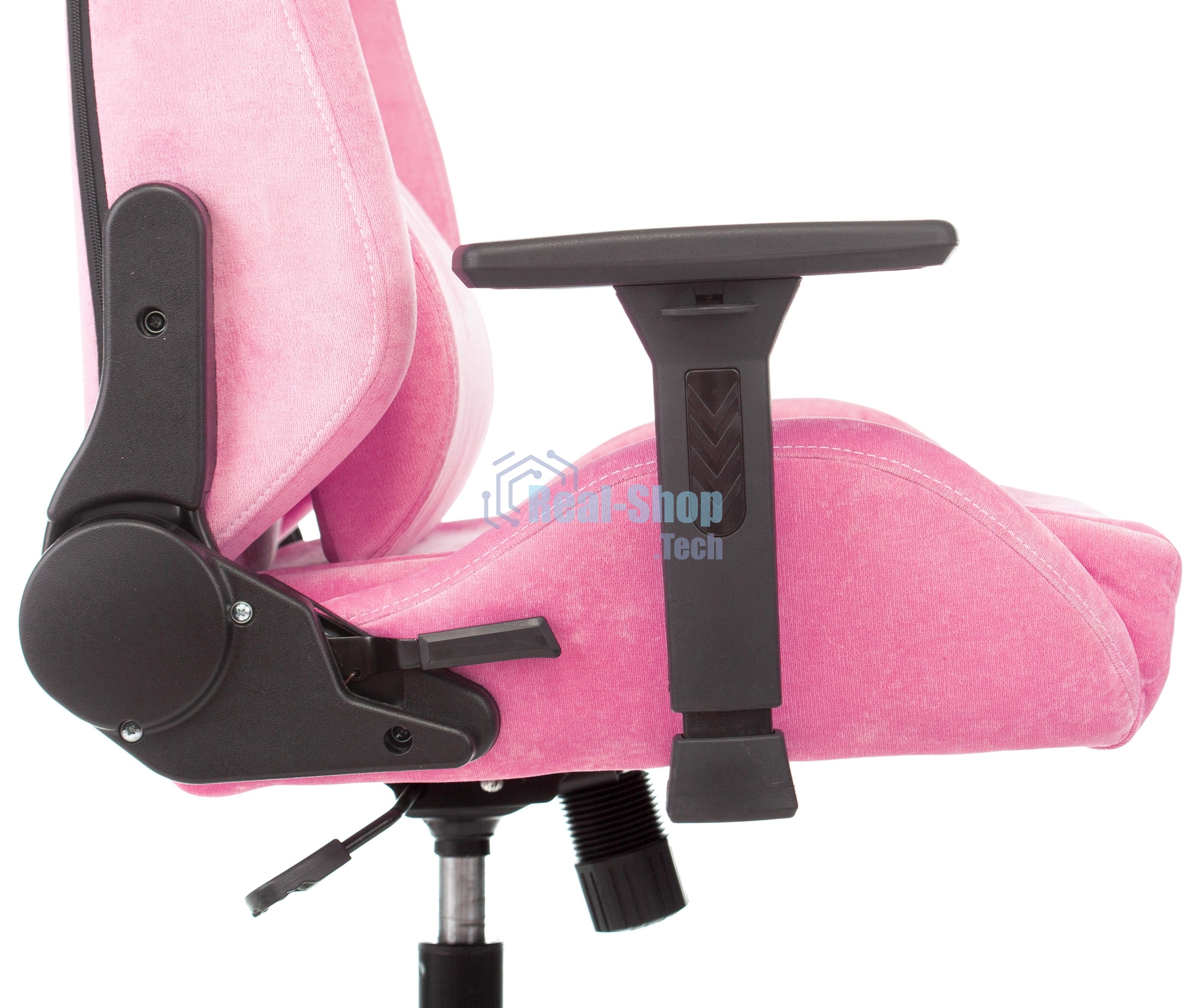 Кресло Knight N1 Fabric розовый, велюр, 120 кг, механизм качания