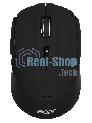 Мышь беспроводная Acer OMR040 черный, 1600 dpi, радиоканал, USB, кнопки - 6