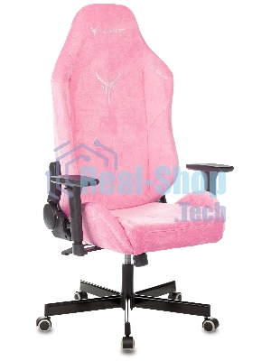 Кресло Knight N1 Fabric розовый, велюр, 120 кг, механизм качания