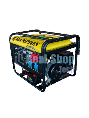 Бензоэлектростанция CHAMPION GG7501E-3 380В 7.5кВт 25л 87кг 2.5л/ч 12V эл.старт