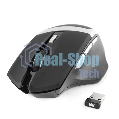 Мышь беспроводная Crown Gaming CMXG-801 черный, 1600 dpi, радиоканал, USB, кнопки - 7