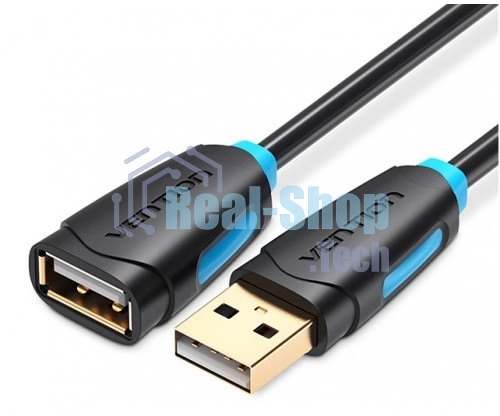 Кабель-удлинитель Vention USB 2.0 AM/AF - 5м Черный