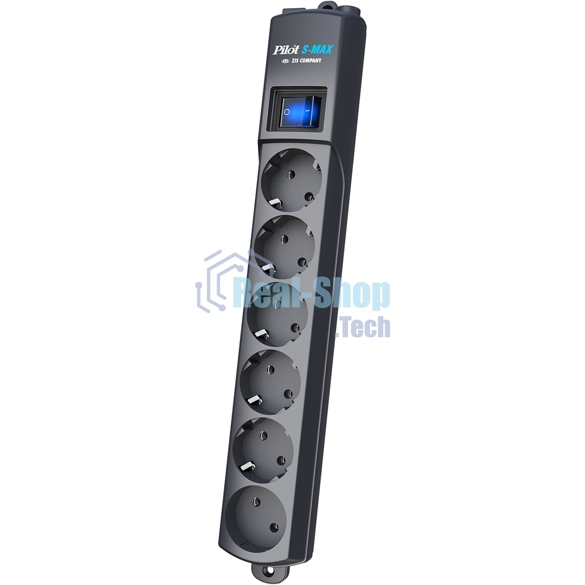 Сетевой фильтр Pilot S Max (5 euros + 1GP), 15A/3.5kVA, automatic, 10 m, graphite