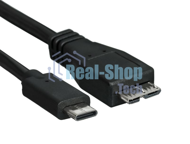 Кабель GoPower Type-C (m)-microUSB-B (m) 0.5м ПВХ черный Premium Zip-Lock c подвесом (1/200)