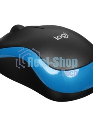 Мышь беспроводная Logitech M185 синий, 1000 dpi, радиоканал, USB, кнопки - 3