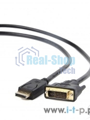 Кабель DisplayPort-DVI Gembird/Cablexpert 3м, 20M/19M, черный, экран, пакет