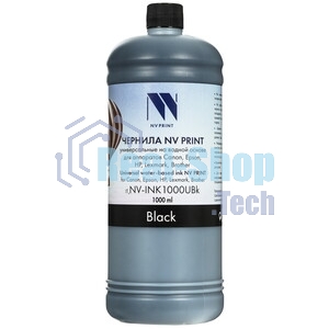 Чернила NVPRINT универсальные на водной основе NV-INK1000UBk для аппаратов Сanon/Epson/НР/Lexmark (1000 ml) черный