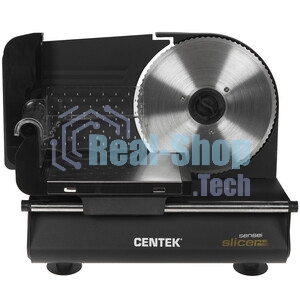 Ломтерезка Centek CT-1381 черный, 150 Вт толщина нарезки 3-20мм, съемная каретка, спец. держатель