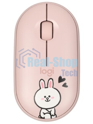 Мышь беспроводная Logitech Pebble M350 розовый, 1000 dpi, радиоканал, Bluetooth, USB, кнопки - 3
