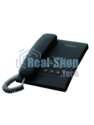 Телефон проводной Panasonic KX-TS2350RUB черный повтор номера, регул-ка громкости, кр.на стену