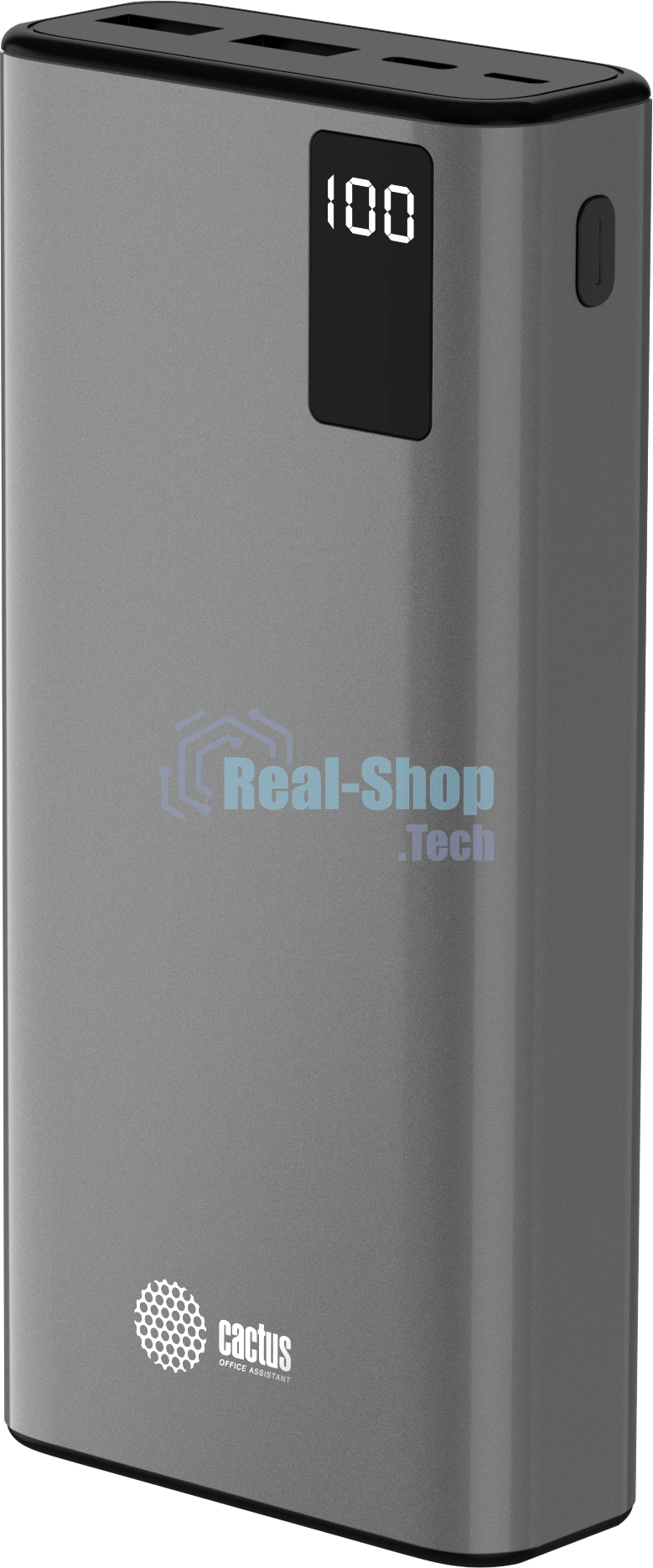 Портативный аккумулятор Cactus CS-PBFSFA-20000 20000mAh 4.5A 2xUSB-A/USB-C серый