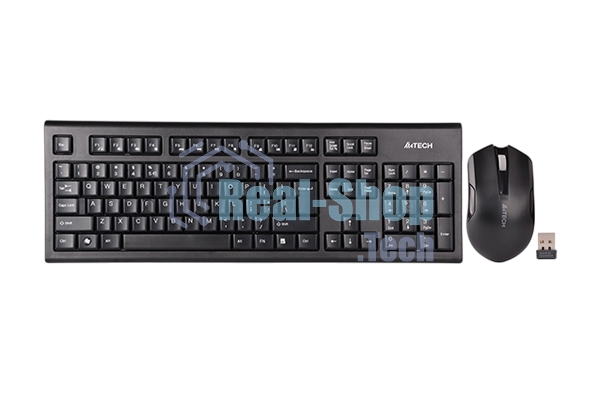 Комплект клавиатура+мышь A4Tech 3000NS беспроводной, USB, 1200 DPI, чёрный