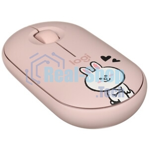 Мышь беспроводная Logitech Pebble M350 розовый, 1000 dpi, радиоканал, Bluetooth, USB, кнопки - 3