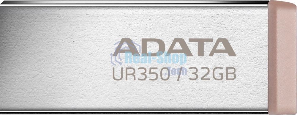 Флешка USB ADATA UR350 (UR350-32G-RSR/BG), 32G, USB 3.2, R/W 100/15, серебристый/коричневый