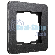 Рамка на 1 пост Platinum (черный алюминий) W0012608