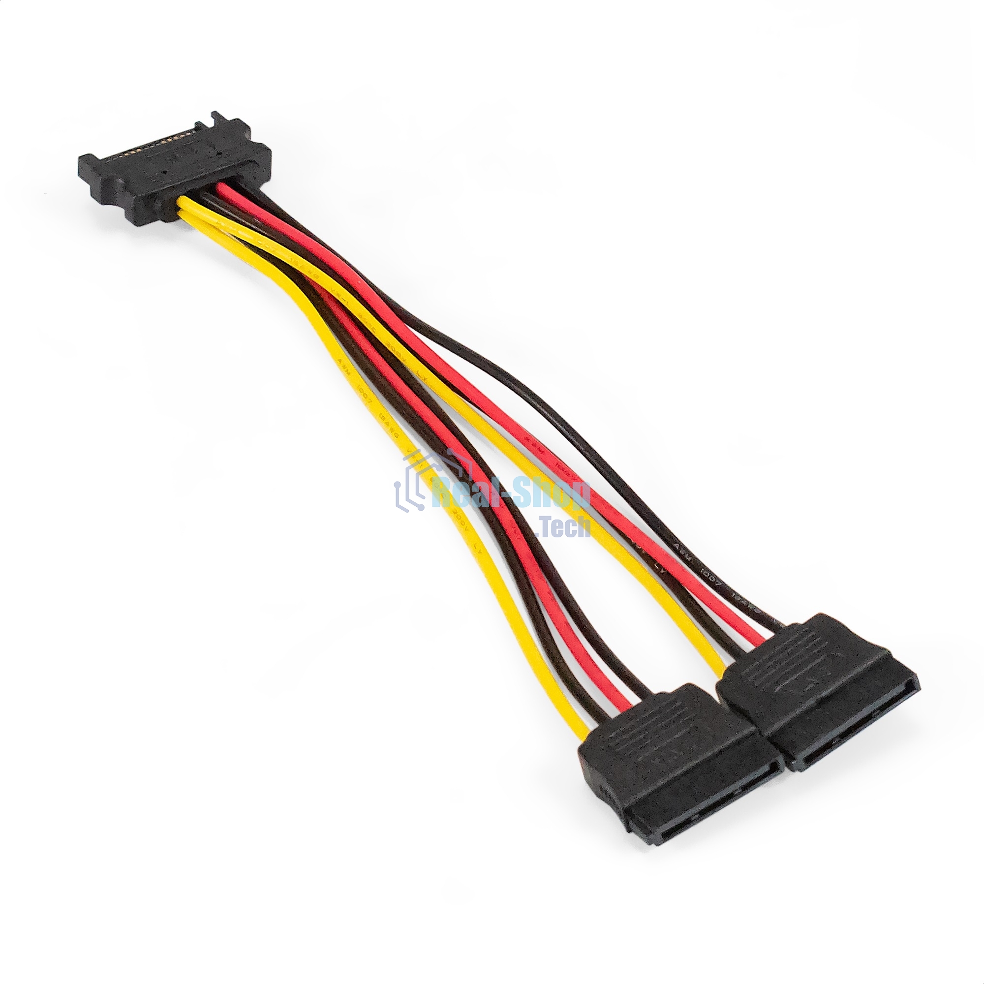 Кабель питания SATA ExeGate EX-CC-SATAM2F-0.15 (15pin M/2x15pinF, 0,15м)