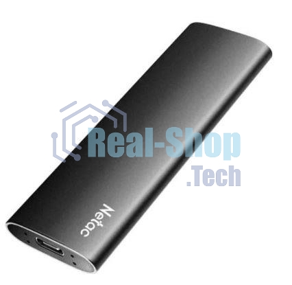 Внешний SSD Netac Z SLIM, 128 GB, USB 3.2 Gen 2 Type-C, R/W 520/480, черный
